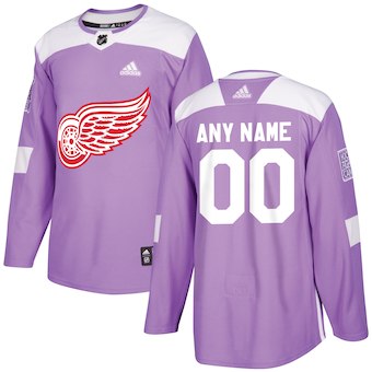 NHL Men adidas Detroit Red Wings customized purple Jersey->customized nhl jersey->Custom Jersey